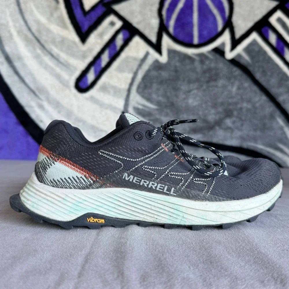 Size 8 - Merrell MOAB Flight Womens Vibram Mesh Hiking‎ Shoe J066816 Navy Blue